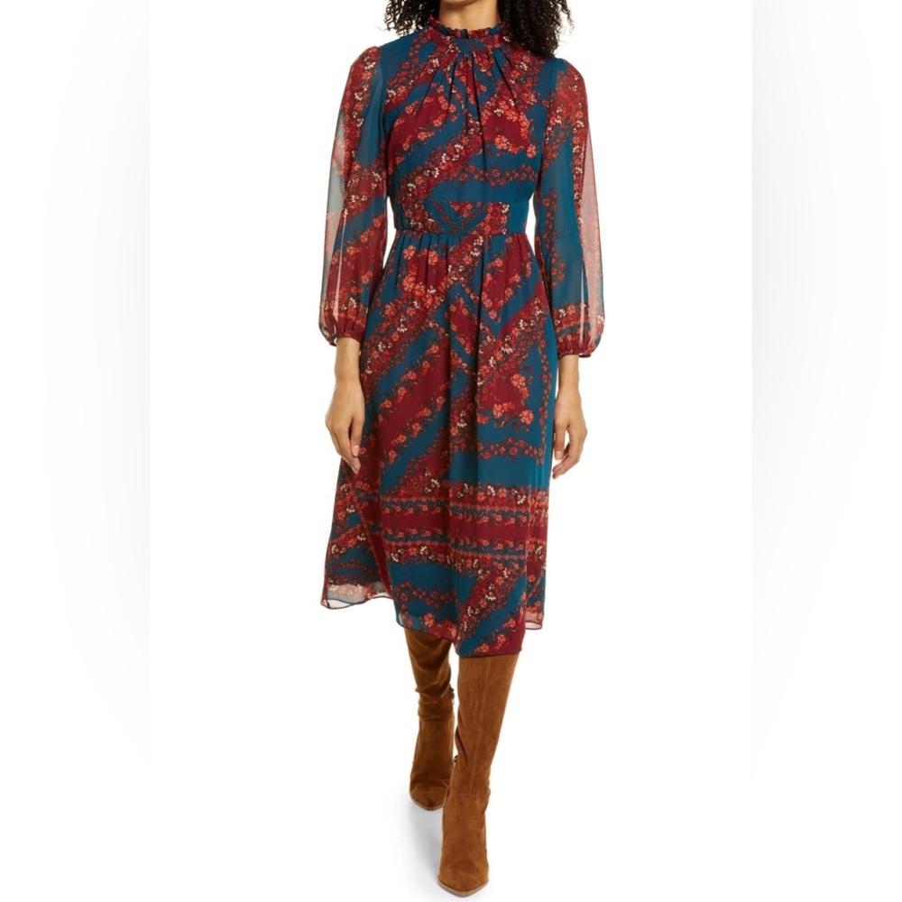 JULIA JORDAN floral chiffon dress